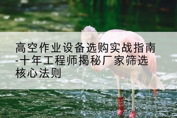 荔城剪叉式升降机厂家-高空作业设备选购实战指南-十年工程师揭秘厂家筛选核心法则